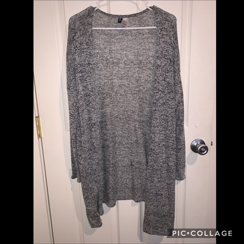 Gray Long Cardigan